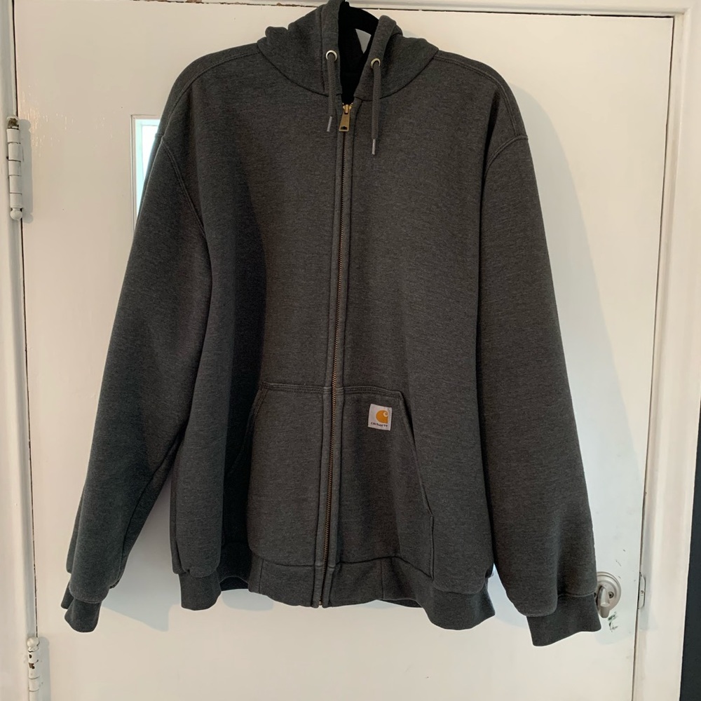 Carhartt thermal lined zip up hoodie with rain defender